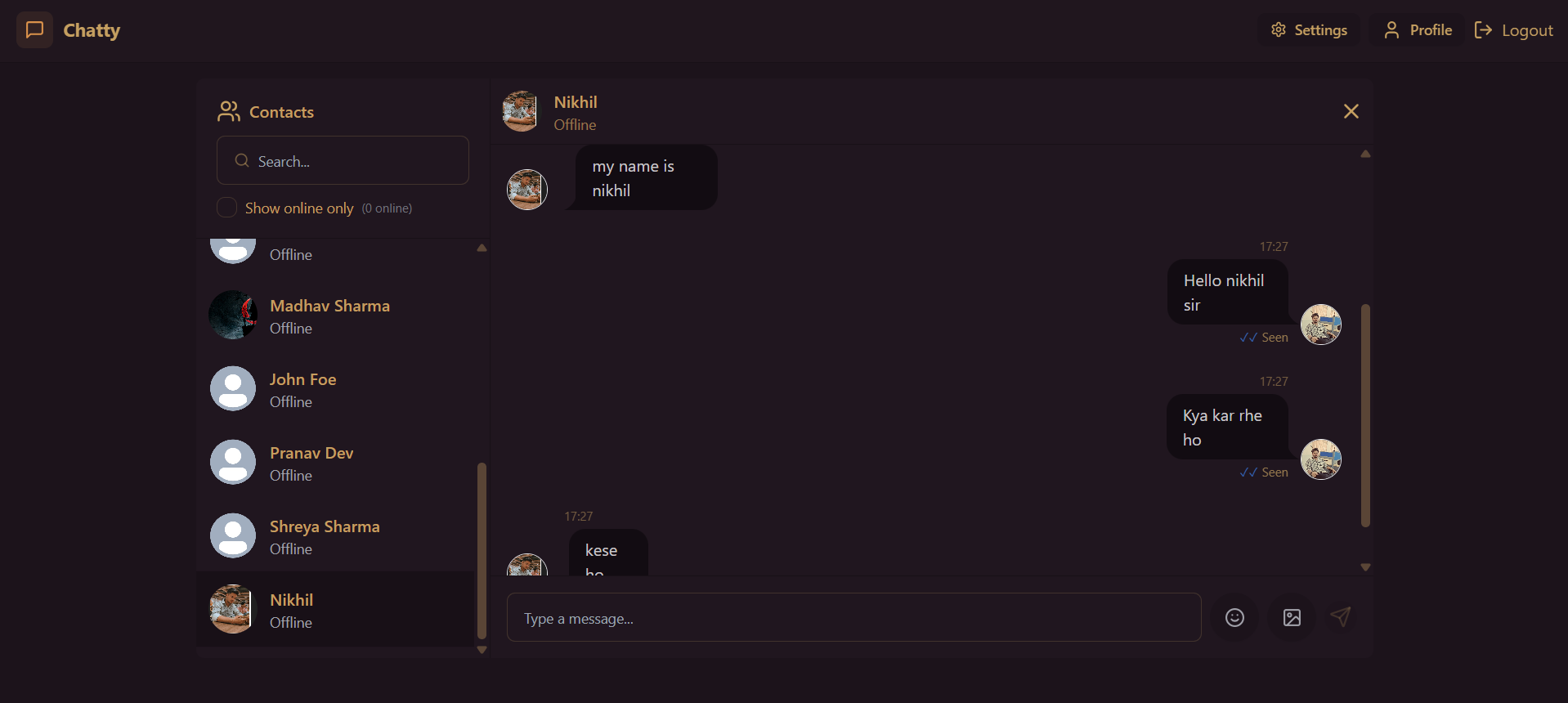 Real-Time Chat Application